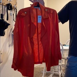Orange/Pink button down top Chico’s